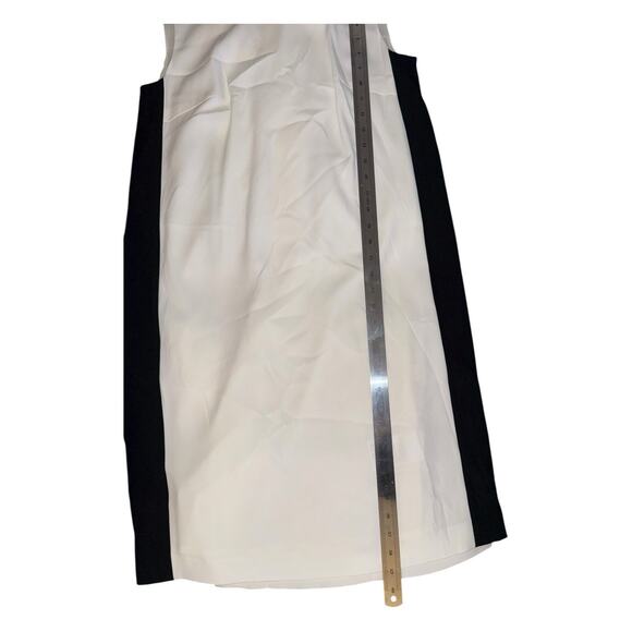 Escada White And Black Stripe Shift Dress Size 38 US 8 - Picture 10 of 13